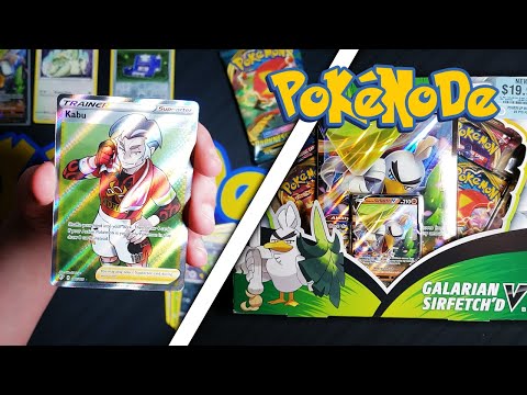 PULLED A GORGEOUS FULL ART!!! | Galarian Sirfetch'd V Collection Box Opening