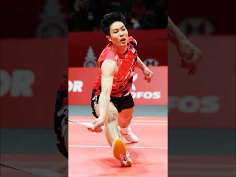 台灣選手 #周天成 拼勁十足殺球後滑倒 #BWF年終賽 #badminton #羽球 #小天