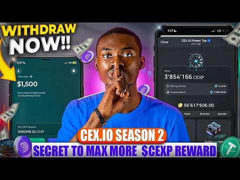 CEX.io SEASON 2: How To Mine More $CEXP Token Before Launch | ($CEXP Power Tap Season 2 Explained)