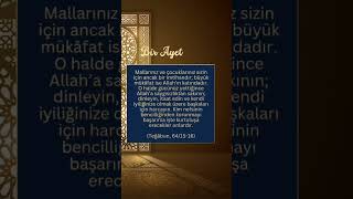 Bir Ayet | Bir Hadis | Bir Dua #islam #Allah #imtihan #Mal #Çocuk #itaat #iyilik #teğabunsuresi