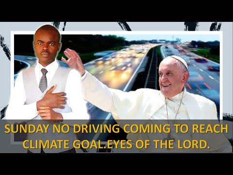 Sunday No Driving coming pope will control the transport system your donkey rest, Eyes of The Lord