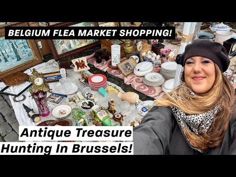 FLEA MARKET SHOPPING! Treasure Hunt In Brussels, Belgium For Valuable Antiques! | Part 1