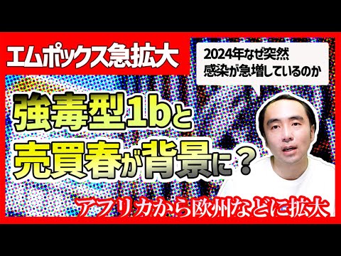 エムポックスの急拡大｜強毒型1bと性産業が背景に｜異性愛者間の感染リスク｜#エムポックス #公衆衛生 #健康啓発 #感染症 #WHO