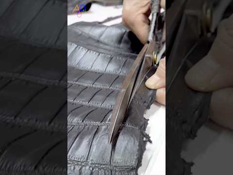 Korean Craftsman Making Crocodile Leather Jacket