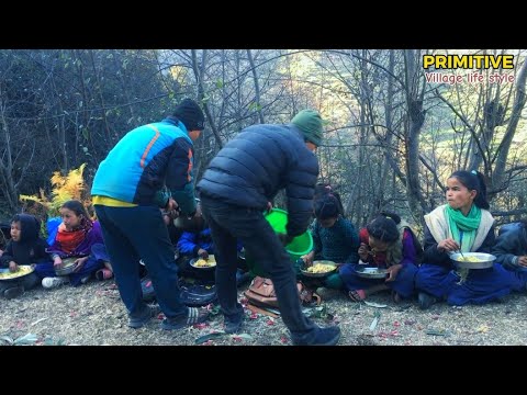 This is the Himalayan village life. The fun scene of the forest feasting is a great moment 'PICNIC'|