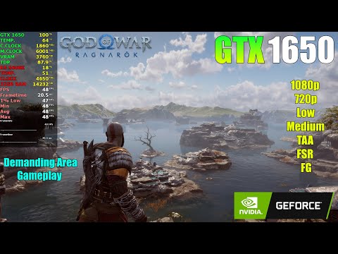 GTX 1650 : God of War Ragnarök | Low, Medium, TAA, FSR, Frame Generation!