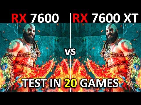 RX 7600 8GB vs RX 7600 XT 16GB | Test in 20 Games | Is Extra VRAM Worth It?