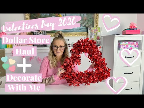 Valentines Day Dollar Store Haul and Decorate With Me