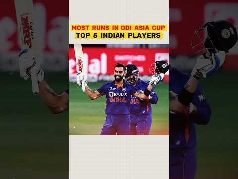 TOP 5 Most RUNS in  ASIA CUP odi format for india #asiacup2023 #cricket