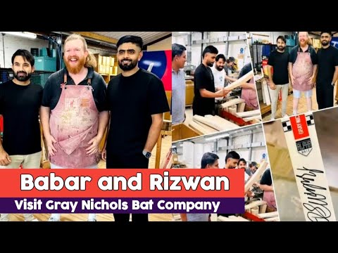 babar azam and muhammad rizwan visit gray nichols bat company in uk | pak vs eng t20 series 2024