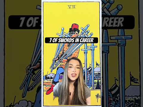 Tarot Cards in Career: 7 of Swords #tarot #tarotcardmeanings #7ofswords