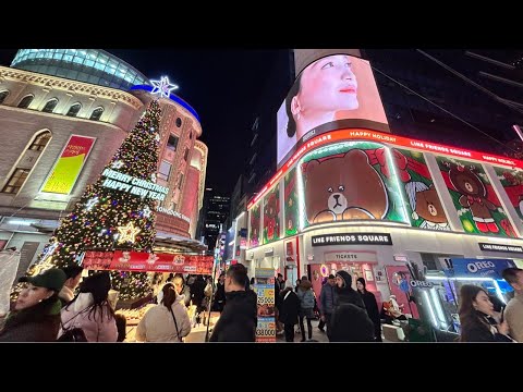 【韓国現地ライブ🇰🇷】戒厳令中の韓国現地ライブ‼️非常状態の明洞状況は？BTS JIN誕生日 1204