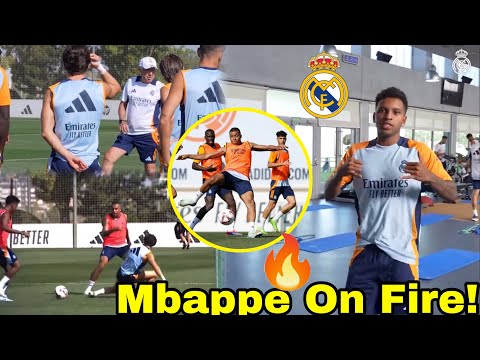 High Spirits Training 🔥Mbappe Dribbling,Mbappe Scoring for Fun, Ancelotti Tactics,Arda Guler Goal,