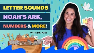 Noah's Ark, Letter sounds, Numbers, Toddler Learning, Toddler Education, ASL Alphabet, baby learning