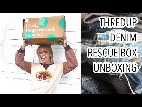 Thredup Mystery Denim Rescue Box Unboxing to Resell Online for Profit