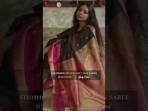 Evocative Black Soft Silk Saree