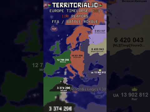 EUROPE MAP | BATTLE ROYALE  | ⏰ 40x | Territorial.io Timelapse | #38 |  #territorialiotimelapse