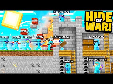 RIVAL Minecraft Team EXPLODES into our FORTRESS! (Hide Or War #4)