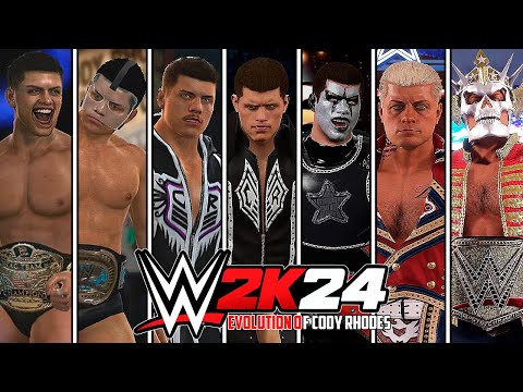 WWE 2K24: Cody Rhodes Entrances Evolution in WWE Games !!! (WWE SvR 2009 - WWE 2K24)