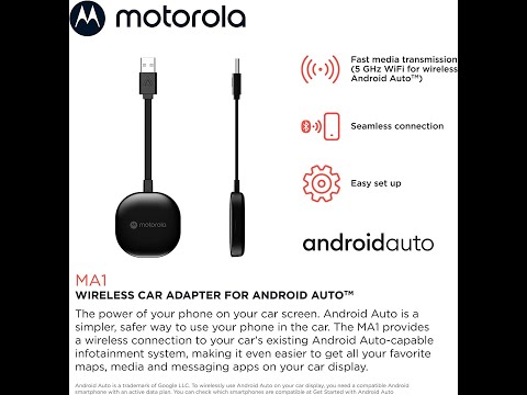 Motorola MA1 Wireless Android Auto Car Adapter   Instant Connection from Smartphone to Car Screen