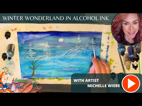 Winter Wonderland in Alcohol Ink: Step-by-Step Painting Tutorial