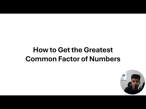 How to get the GCF of numbers