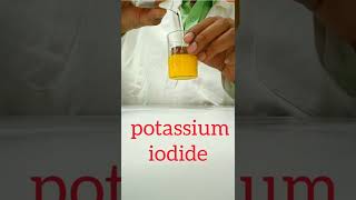 Lead nitrate & potassium iodide test, @schoollabswork