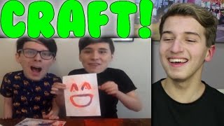 DanAndPhilCRAFTS Glitter Faces Reaction