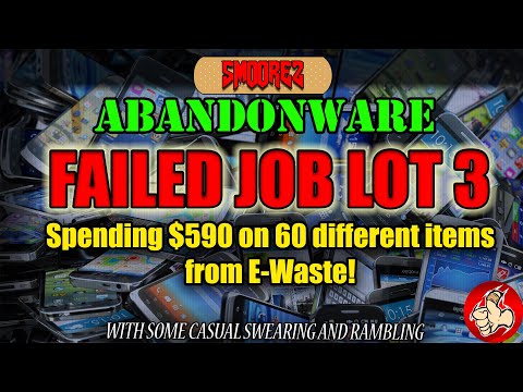 ABANDONWARE (Ep.3) FAILED JOB LOT 3 - Spending $590 at E-Waste for Retro Phones, Smartphones etc