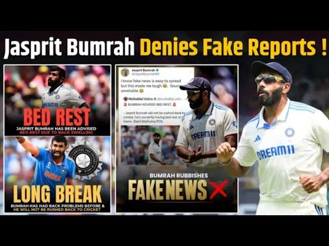 Jasprit Bumrah Denise Media Fake Reports! abouts his injury & Bed Rest! Champions trophy khelenge