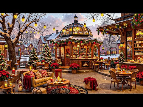 Relaxing Winter Café Scene ❄️☕ Delicate and Slow Piano Jazz Music for a Relaxed Mood ~ Winter Jazz