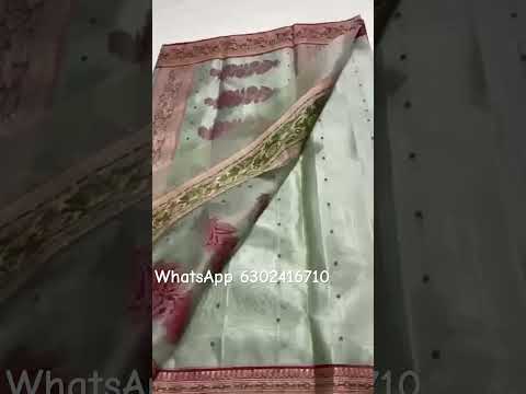 Pure chenderi saree dm for 6302416710#trending #chenderi #saree #trendingshorts #subscribe