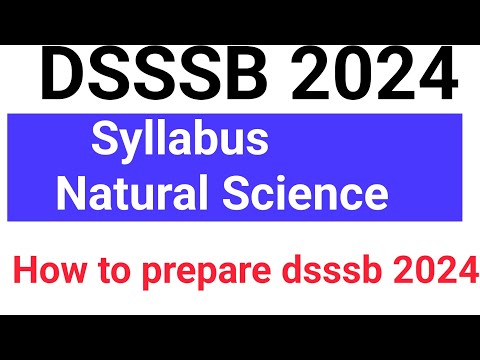 DSSSB Natural Science syllabus #dsssb2023 #dsssb2024