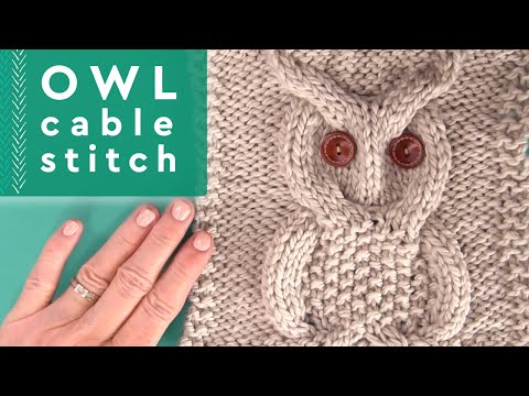 Adorable Owl Cable Stitch 🦉 Free Printable Pattern