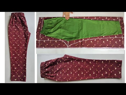 पैंट के उपर pant रख कर पैंट की cutting and stitching Pant trouser cutting and stitching