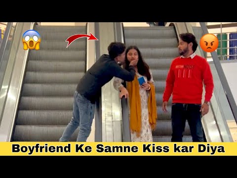 Kissing prank 😍 on Escalator best reaction video || Prankstar Vinod