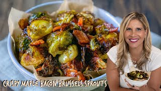 Crispy Maple Bacon Brussels Sprouts  The Perfect Side Dish!