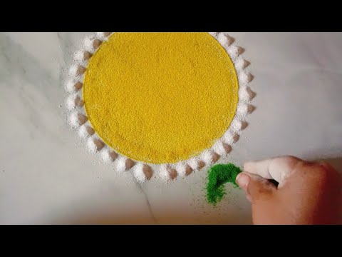 साधी आणि सोपी कोणालाही काढता येईल अशी रांगोळी easy rangoli #indianart #easyrangoli