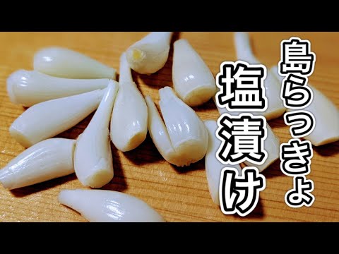 島らっきょの『塩漬け』！塩を入れるだけ！