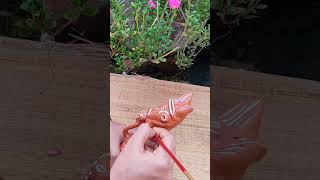 Terracotta Horse Designing🐴🎨🖌️#terracotta #horsepainting #shortvideo #homedecor