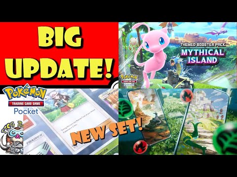 BIG Mythical Island Update!  HYPE New Pokémon TCG Pocket Set! Many New Cards! (Pokémon Pocket News)