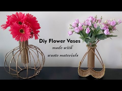 Flower vase made with waste materials l l Best out of waste