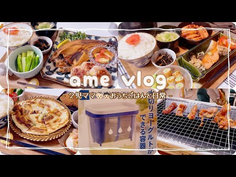 【主婦vlog】お盆休みまで後少し！働く2児の母のおうちごはん🍽️ /食事記録 【日常vlog/主婦の1日/料理/cooking】