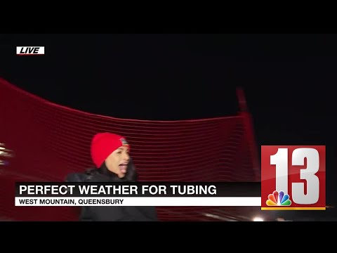 Meteorologist goes tubing on live TV