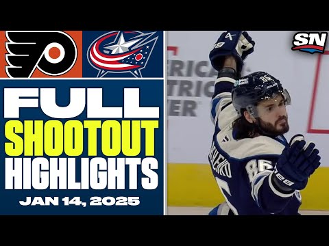 Philadelphia Flyers at Columbus Blue Jackets | FULL Shootout Highlights - January 14, 2025