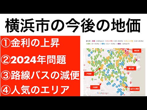 横浜市の土地価格と人口、これまでの動きと今後の見通し