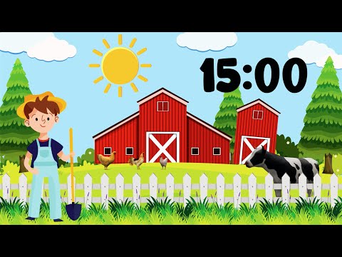 15 Minute Old MacDonald Had A Farm Countdown with Fun Farm Music