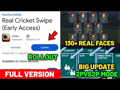 😱Real Cricket Swipe New Update Rollout In 10 Days ,🥵 New Real Faces, 2Vs2 Mode | RC Swipe Update