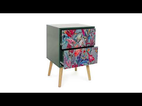 Futon Company - Printed Bedside Cabinet (tropical)