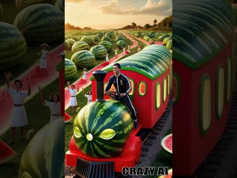 Monkey's Watermelon Train Ride 🚂🍉 | Comedy Masterpiece! || #shorts #viralvideo  #funny #crazyai